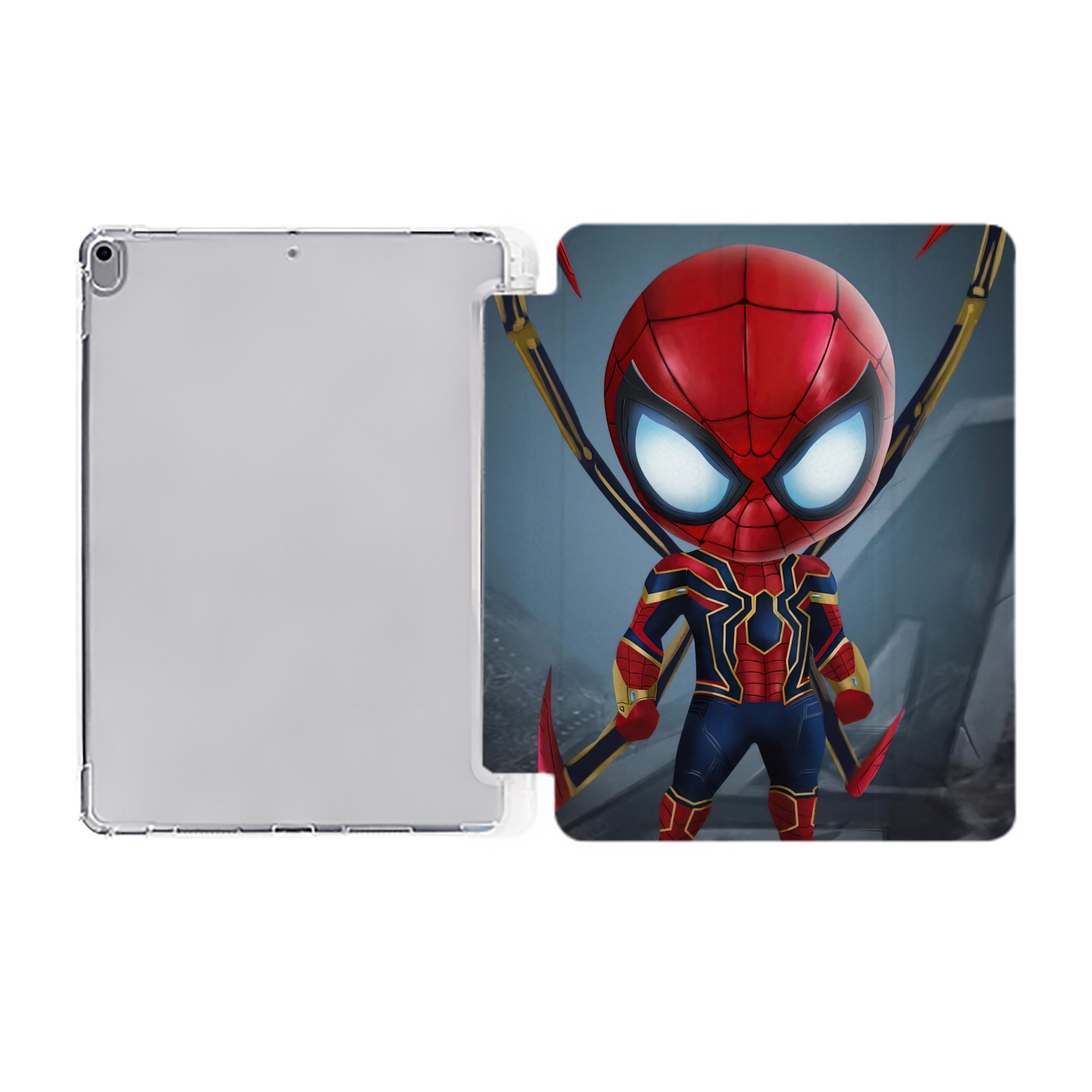 （画像用） Spider Man スパイダーマン IPad ケース ペン収納付き 三つ折りスタンド PUレザー×シリコン 対応機種9.5/10.5/10.9インチ